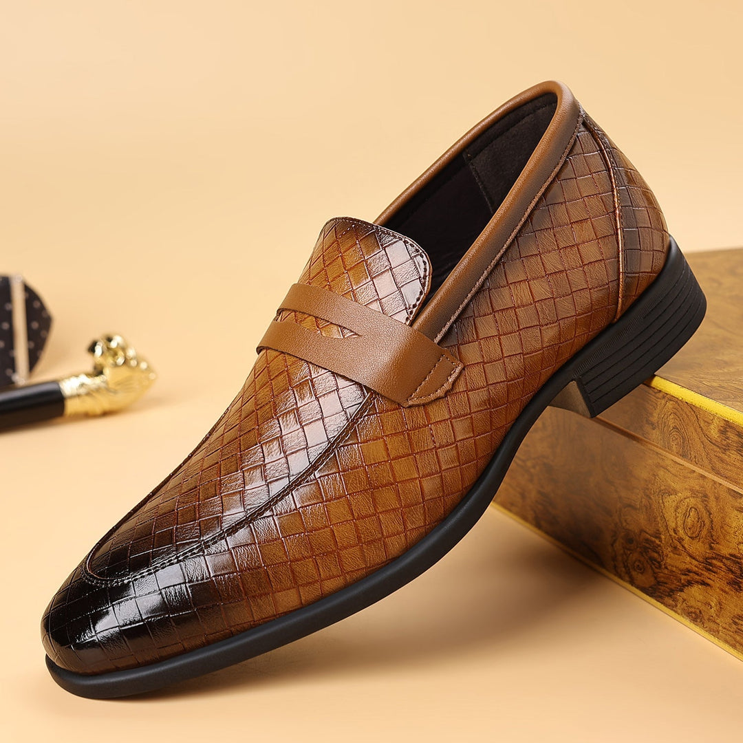Mens Leather Loafers Slip-On Style - BritishMode