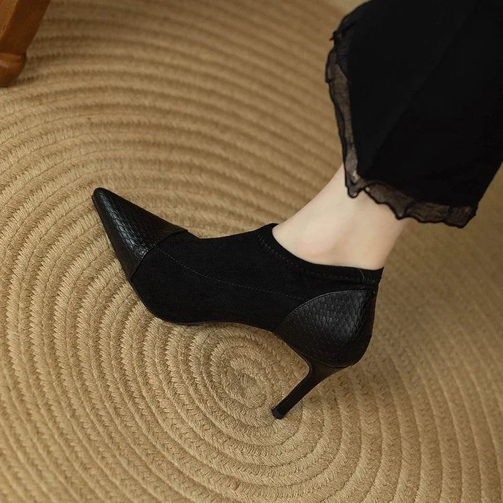 Womens Leather Heels Classic Fit