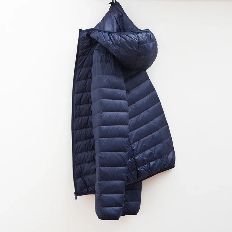 Mens Down Filled Parka Warm Winter Jacket