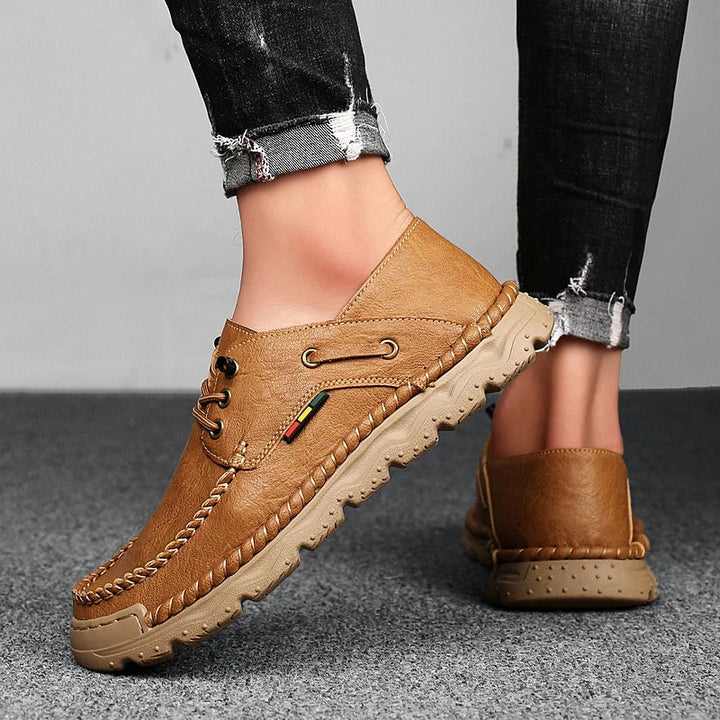 Mens Leather Shoes Genuine Leather Slip-On
