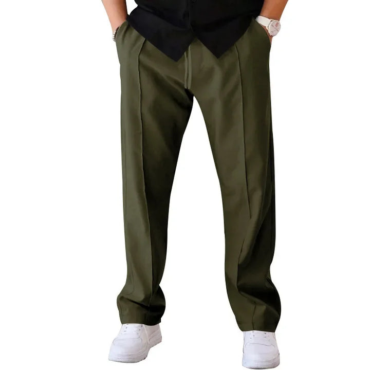 Womens Straight Leg Pants with Elastic Waist Comfortable Fit