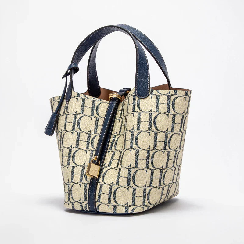Womens Tote Bag PVC Patterned Structured Design