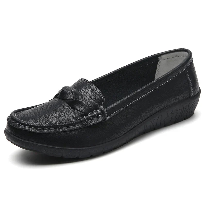 Mens Leather Slip-On Loafers Large Size