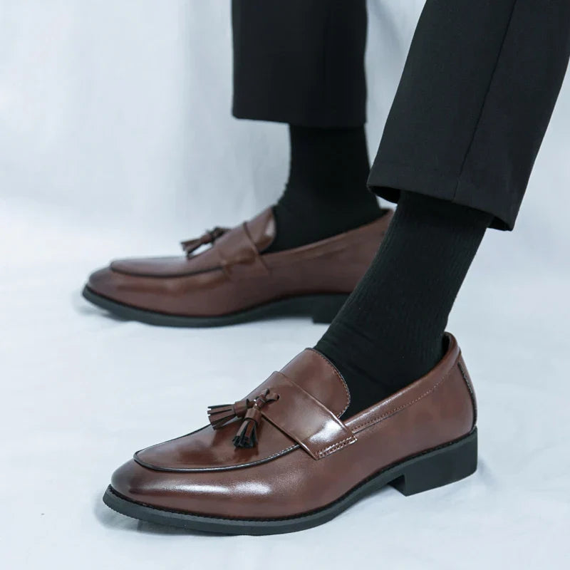 Mens Leather Loafer Slip-On