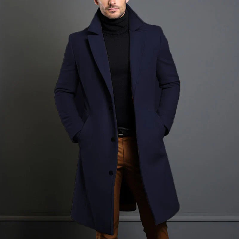 Mens Wool Winter Coat Classic Fit