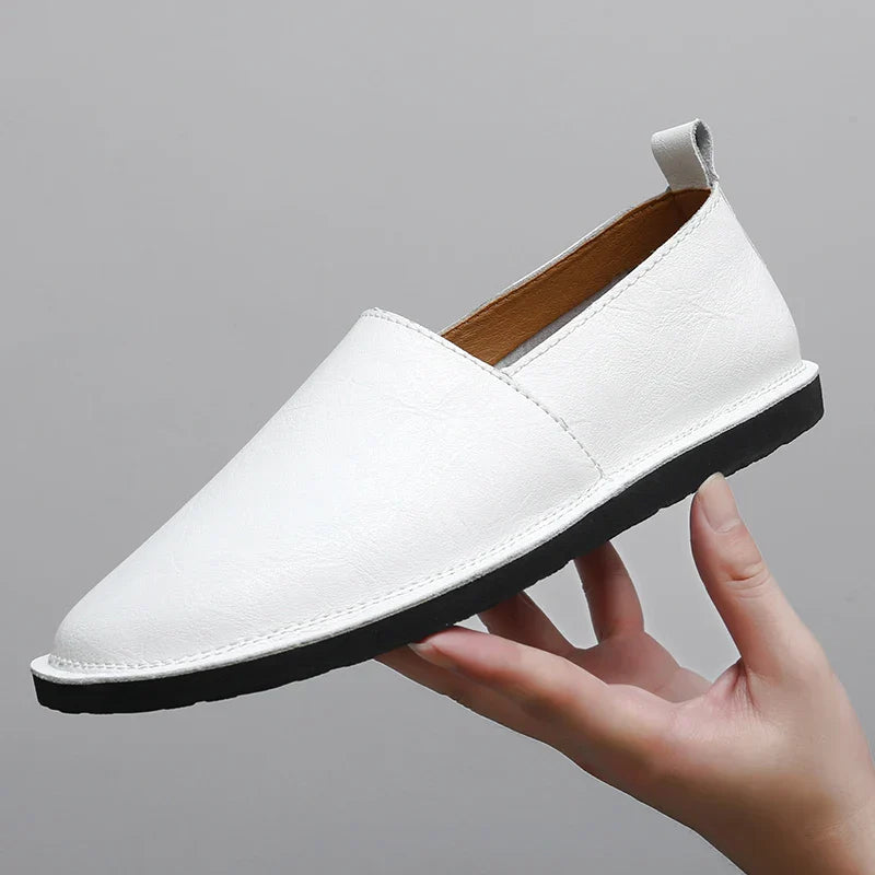 Mens Loafers Genuine Leather Slip-On