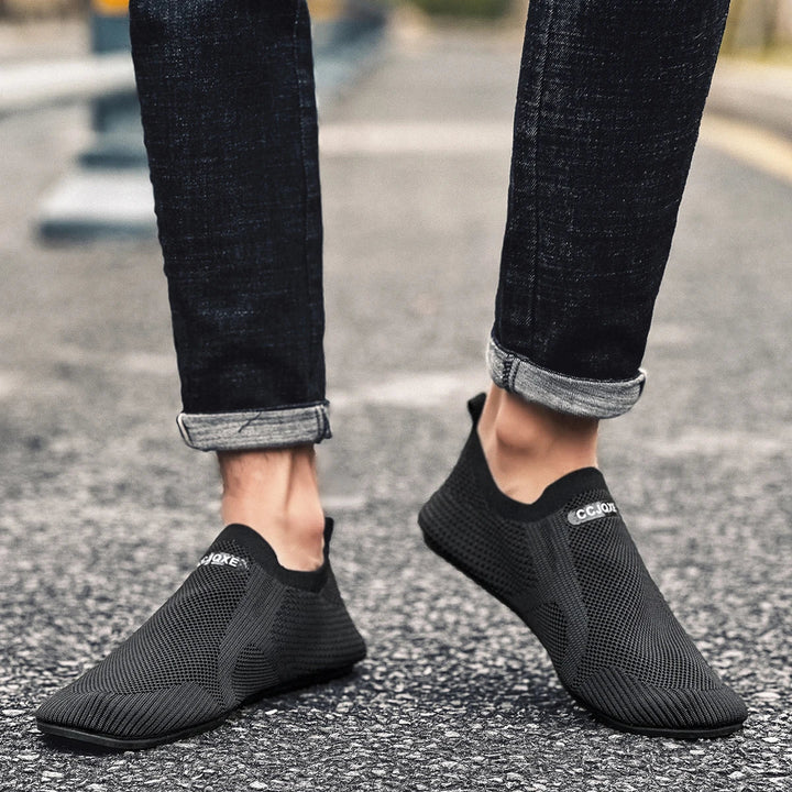 Mens Loafers Mesh Upper Slip-On
