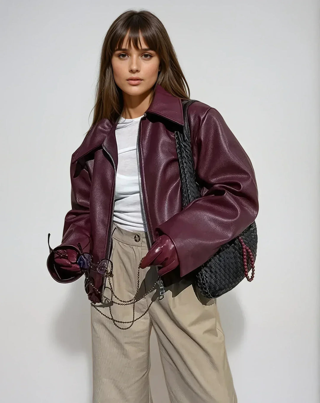 Womens Bomber Jacket Lightweight Short Fit