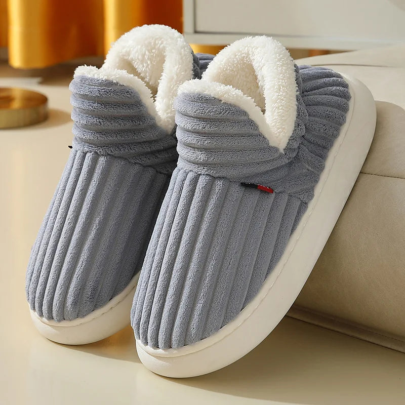 Womens Faux Fur Slide Slippers Soft Warm Indoor Shoes