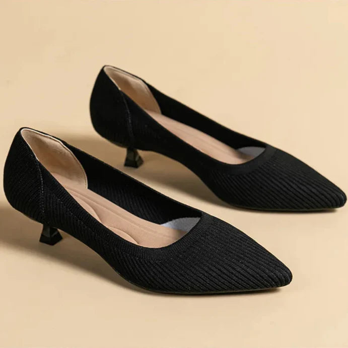 Womens Kitten Heel Pumps Classic Fit