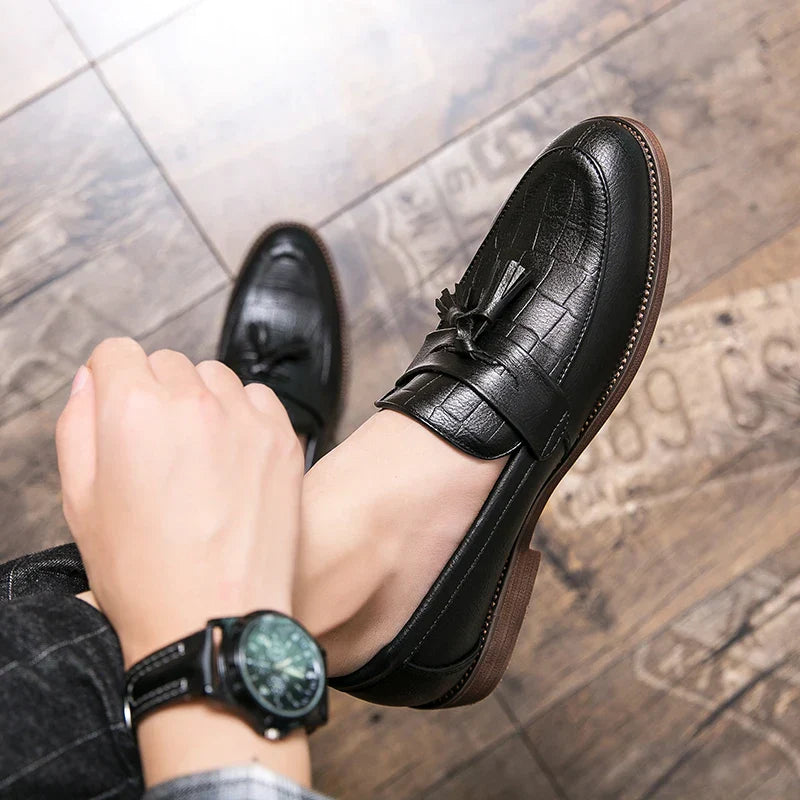 Mens Leather Moccasin Loafers
