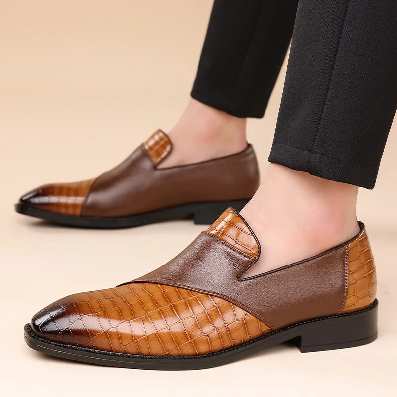 Mens Loafers Genuine Leather Slip-On - BritishMode