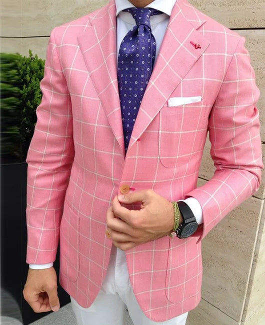 Mens Blazer Jacket Classic Fit Slim Style
