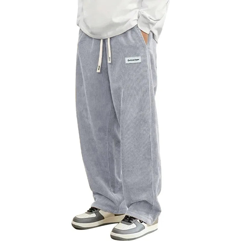 Mens Corduroy Casual Pants Relaxed Fit