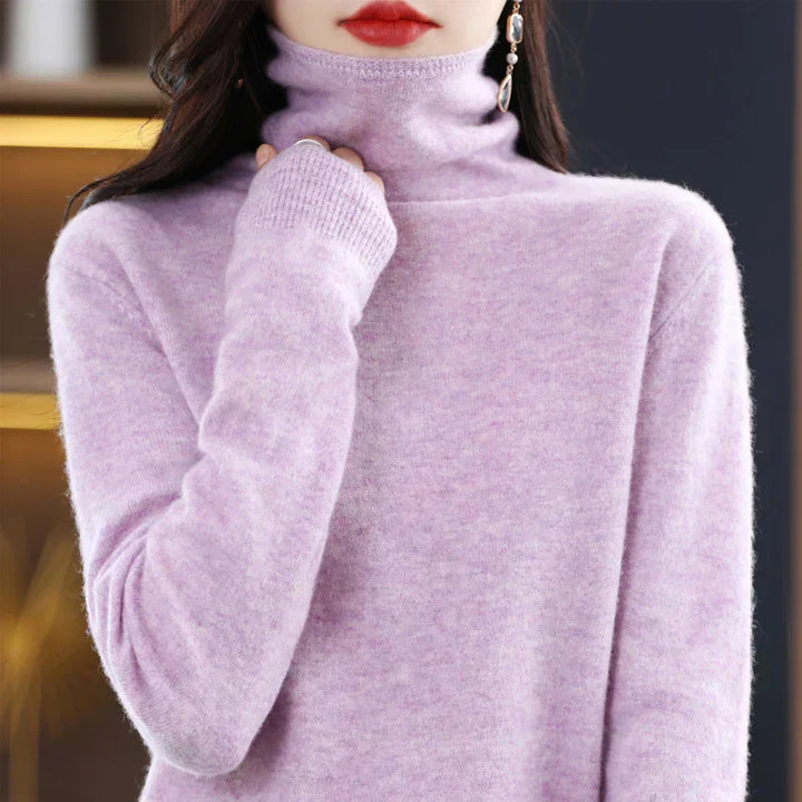 Womens Crew Neck Sweater Soft Merino Wool