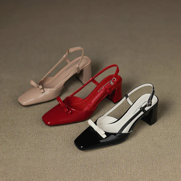 Womens Genuine Leather Heels Classic Fit