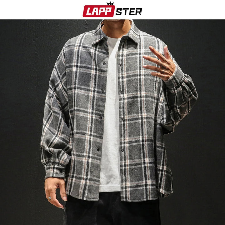 Mens Flannel Shirt Warm Long Sleeve Casual Fit - BritishMode