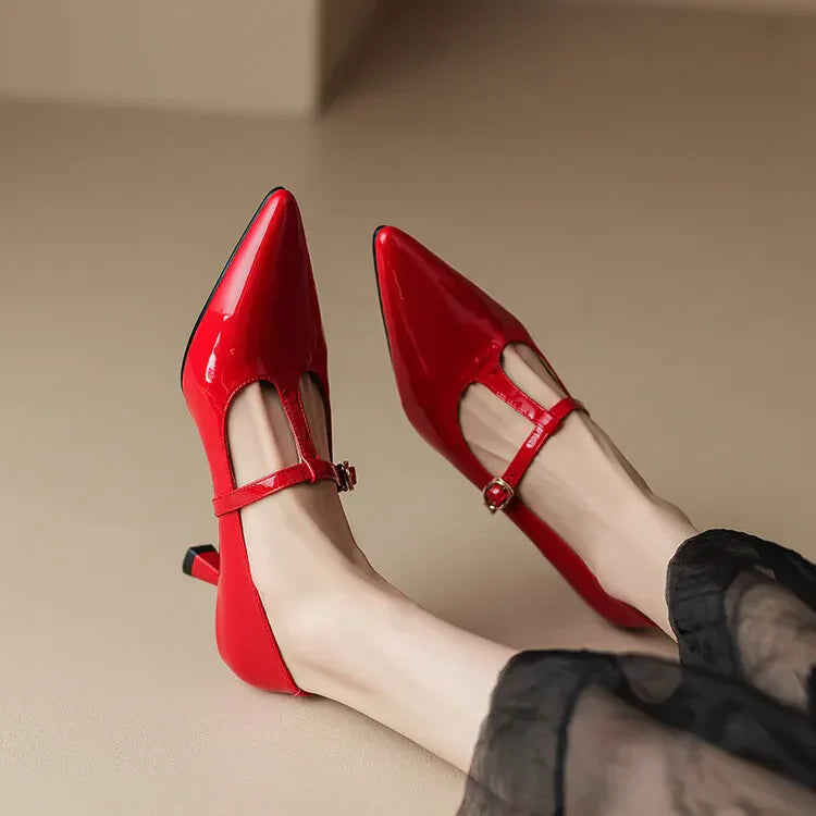 Womens Leather Heels Genuine Leather Classic Fit