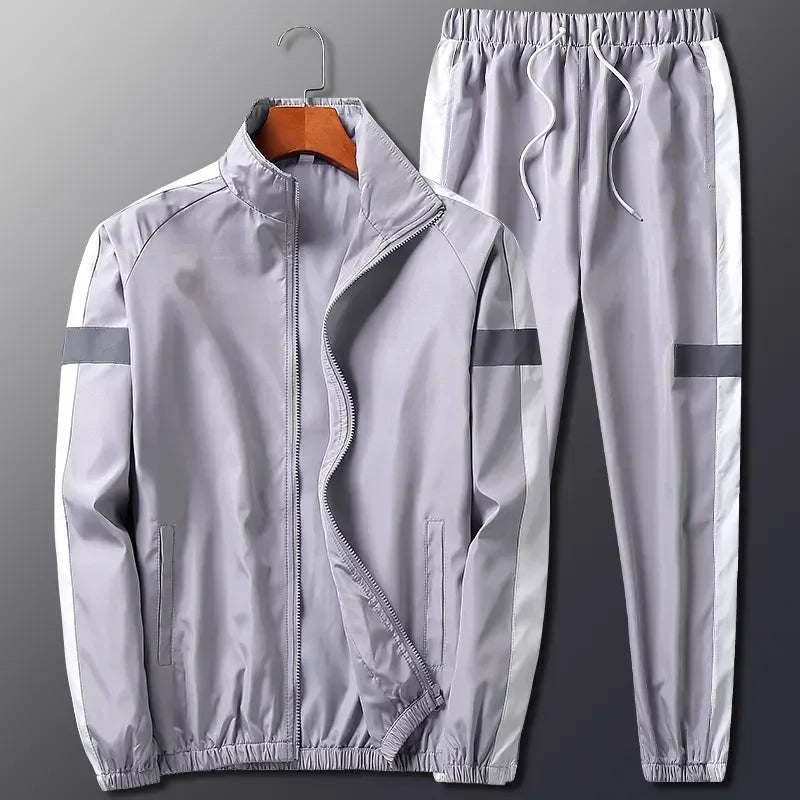 Mens Athletic Tracksuit Set Zip Jacket and Sweatpants