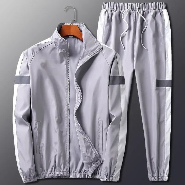 Mens Athletic Tracksuit Set Zip Jacket and Sweatpants