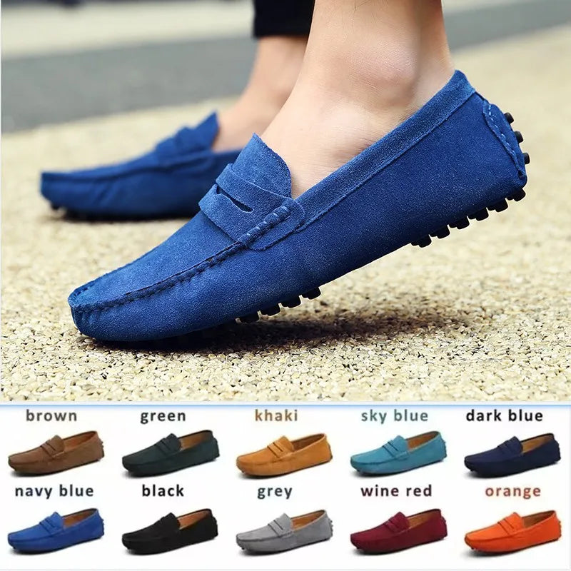 Mens Slip-On Shoes Genuine Leather - BritishMode