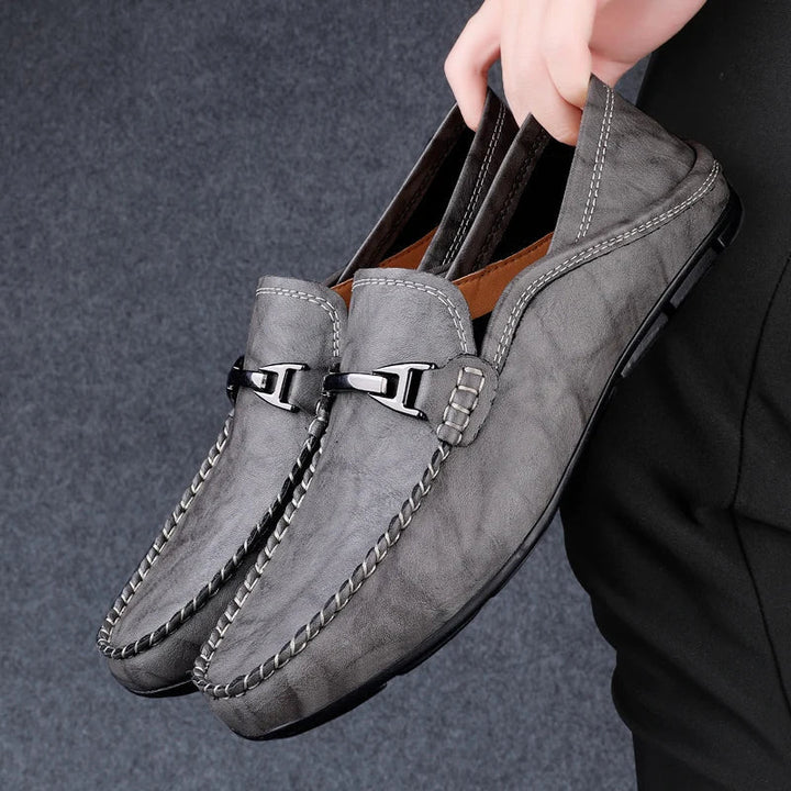 Mens Loafers Genuine Leather Slip-On