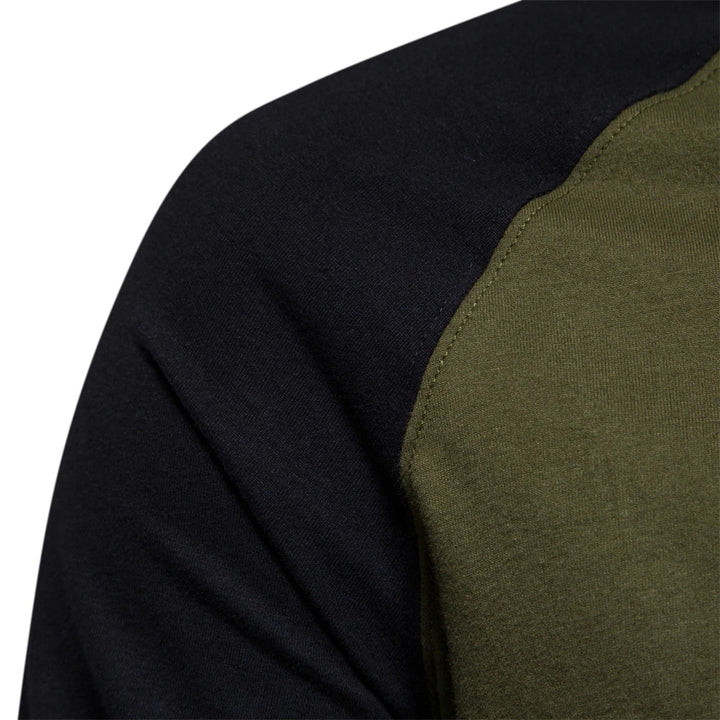 Mens Long Sleeve Raglan Tee Cotton Casual Fit