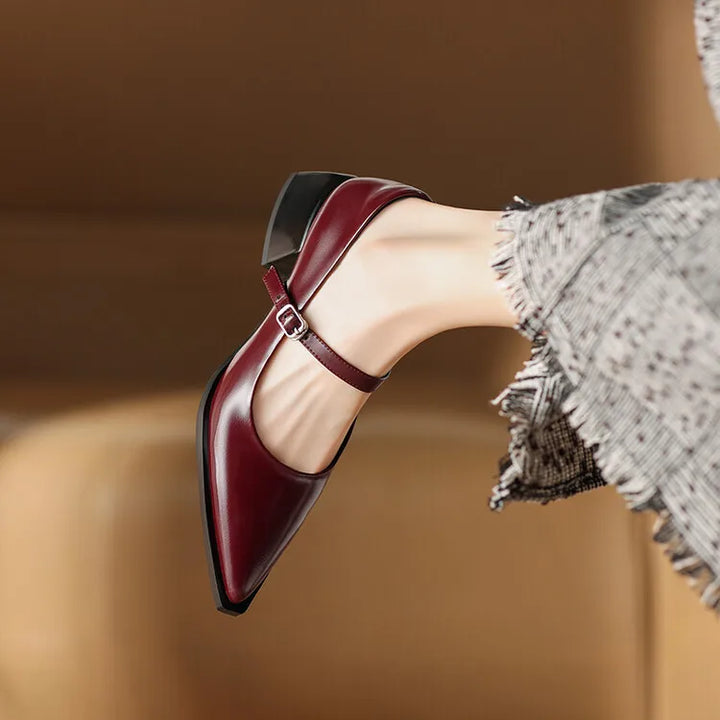 Womens Leather Heels Genuine Leather Upper