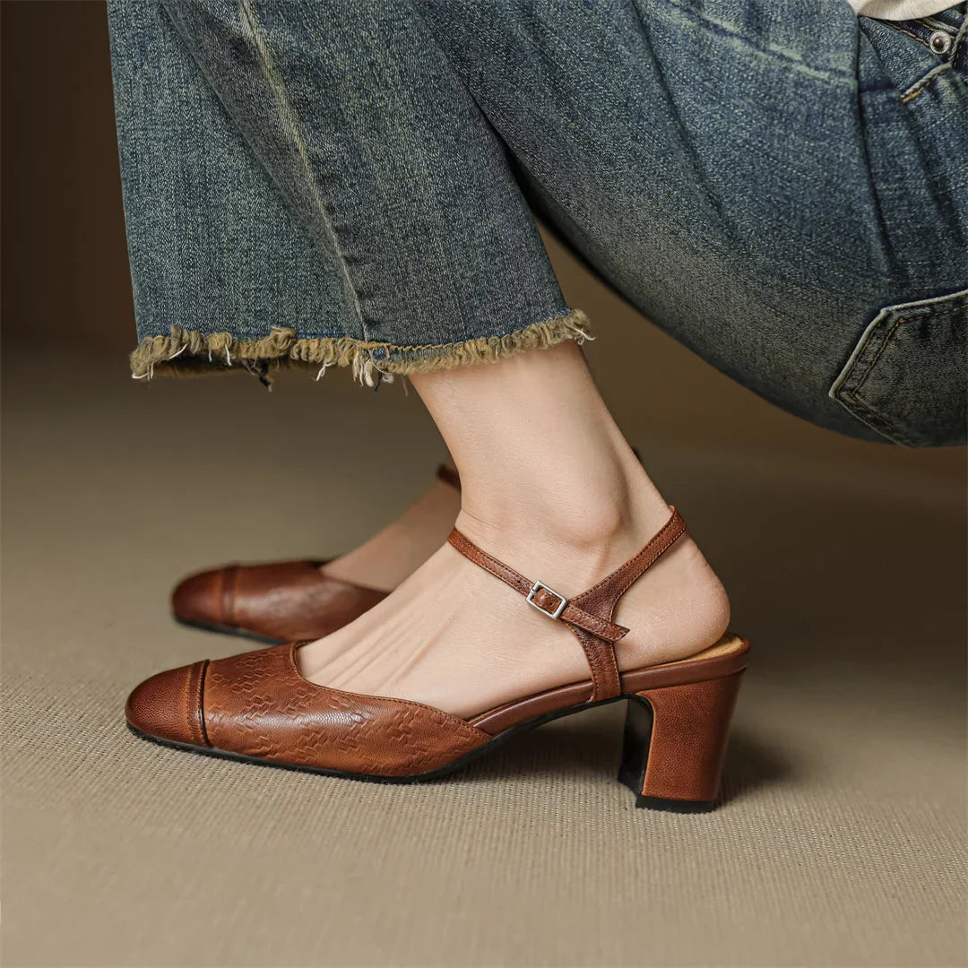 Womens Genuine Leather Pumps Classic Fit