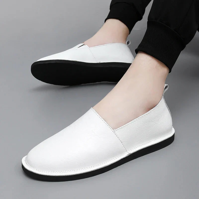 Mens Loafers Genuine Leather Slip-On