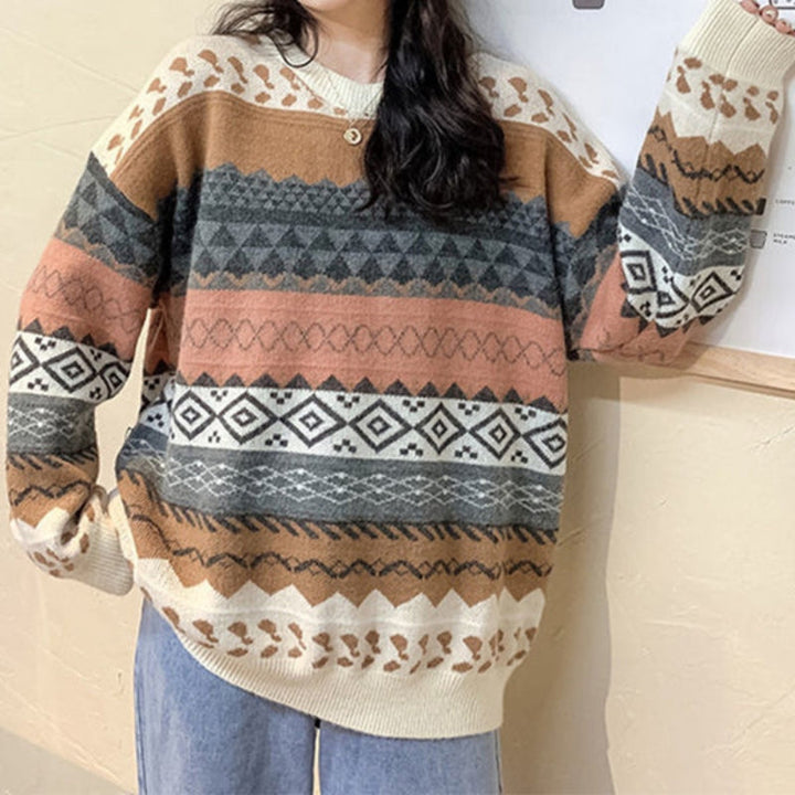 Womens Knit Sweater Classic Winter Warm Fit - BritishMode