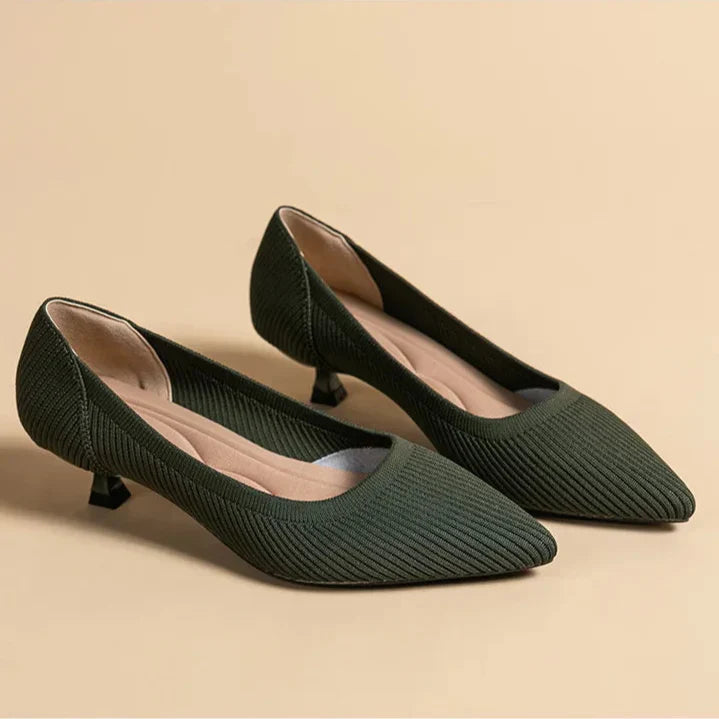 Womens Kitten Heel Pumps Classic Fit