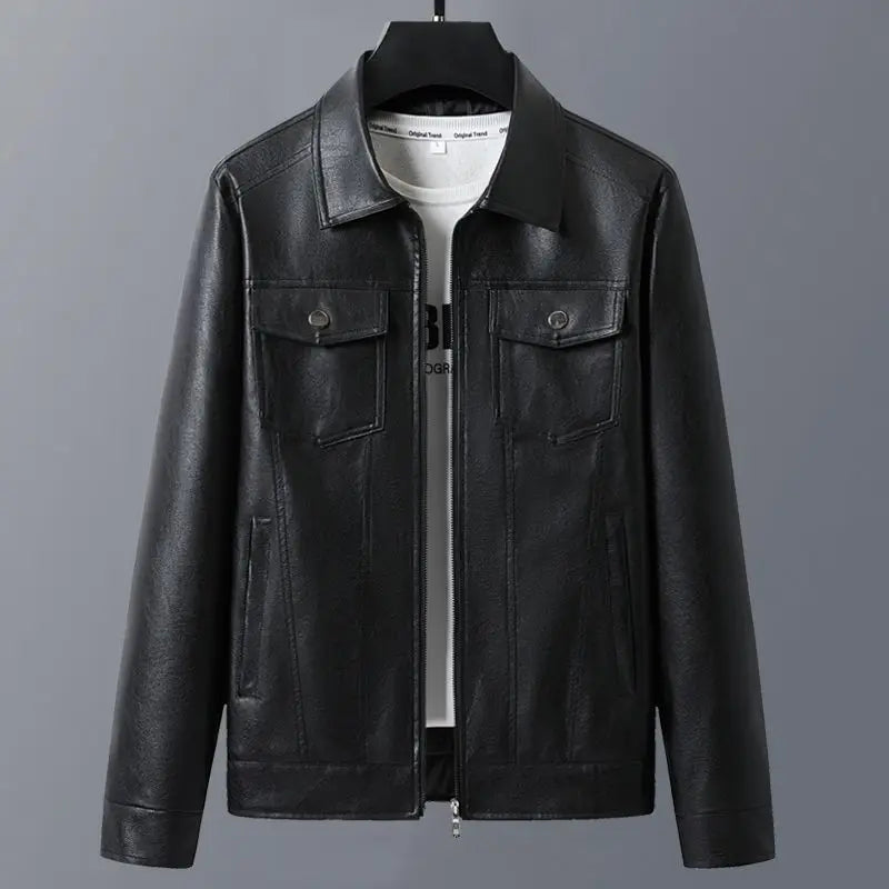 Mens Genuine Leather Jacket Classic Fit
