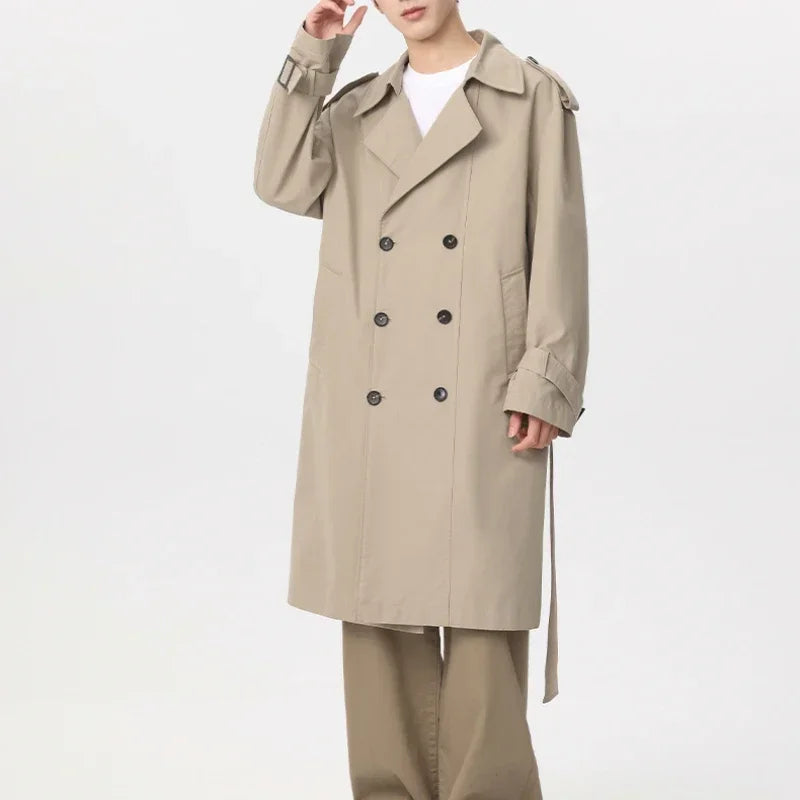 Mens Trench Coat Waterproof Classic Fit Outerwear