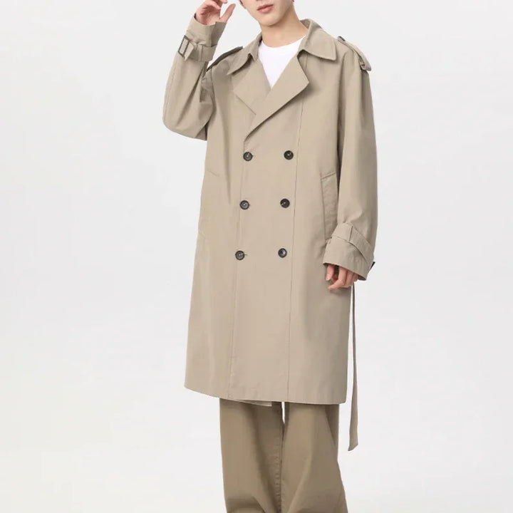 Mens Trench Coat Waterproof Classic Fit Outerwear