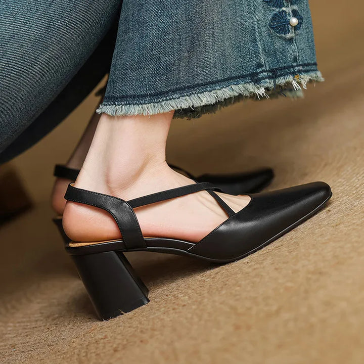 Womens Heels Genuine Leather Classic Fit