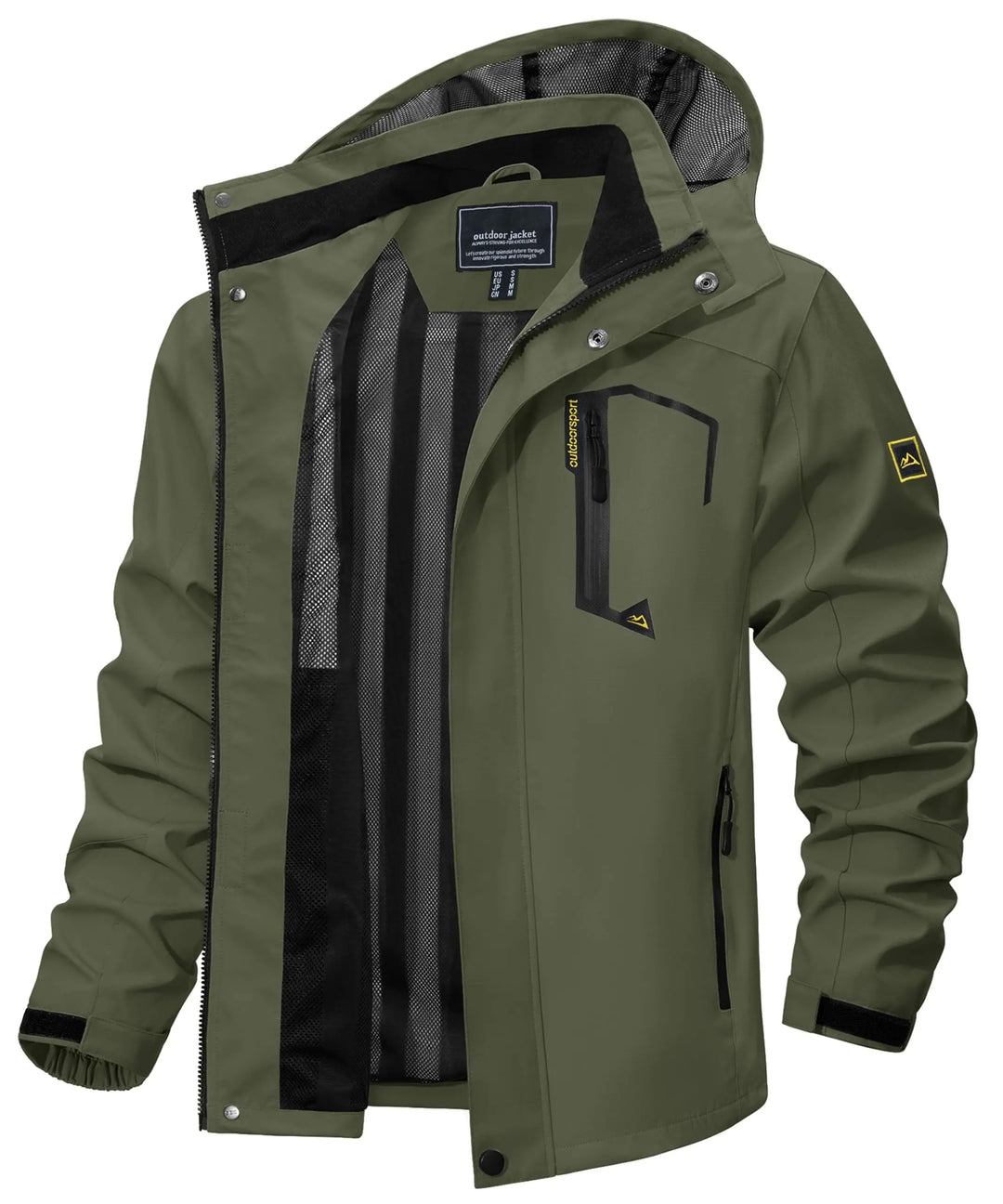 Mens Windbreaker Jacket Waterproof Breathable Lightweight