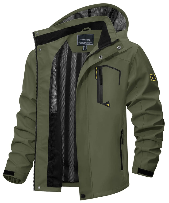 Mens Windbreaker Jacket Waterproof Breathable Lightweight