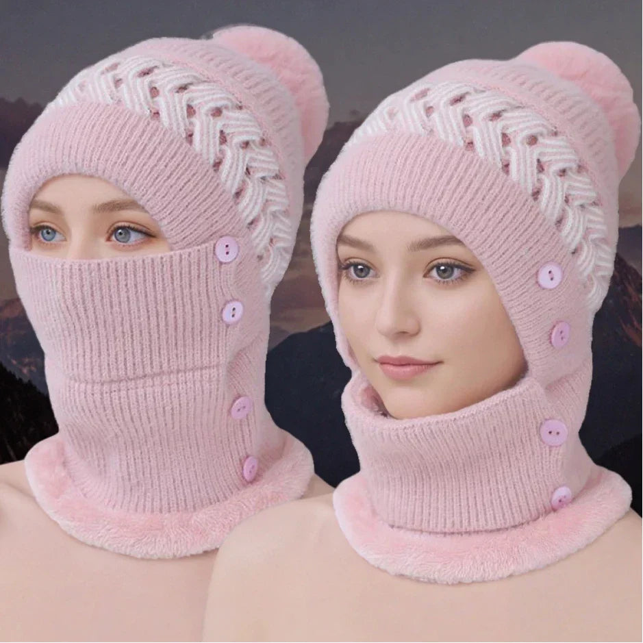 Unisex Beanie Hat Soft Fuzzy Pom Pom - BritishMode