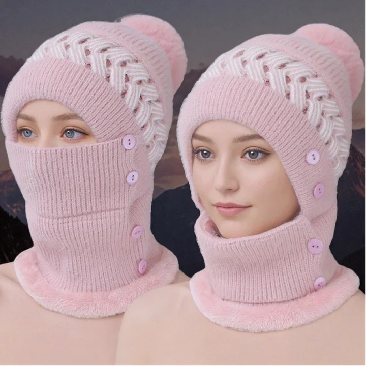 Unisex Beanie Hat Soft Fuzzy Pom Pom - BritishMode