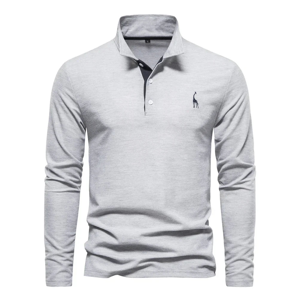 Mens Polo Shirt Embroidered Classic Fit