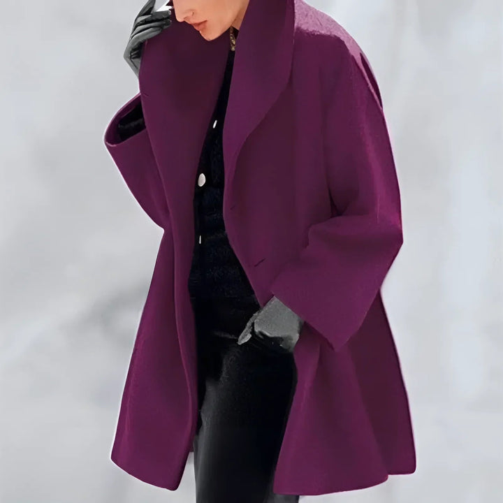 Womens Long Winter Coat with Buttons Warm Fit