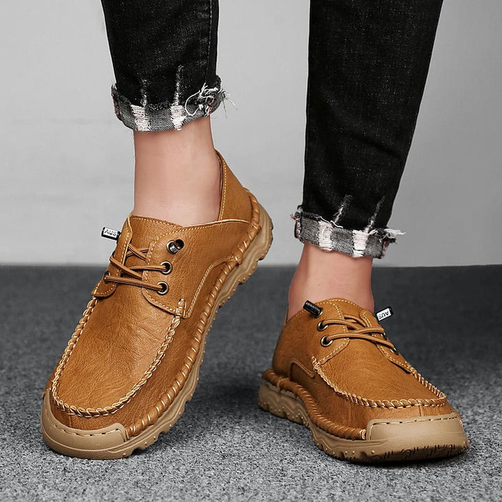 Mens Leather Shoes Genuine Leather Slip-On
