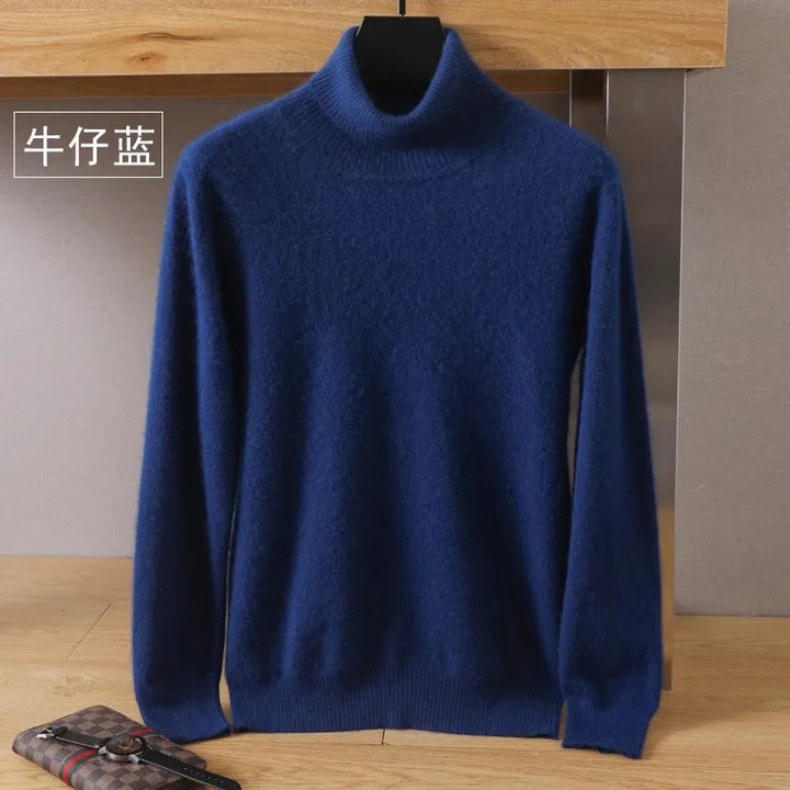 Mens Cashmere Crew Neck Sweater Soft Fit