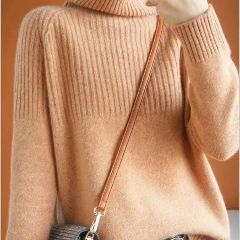 Womens Wool Crew Neck Sweater Soft Fit