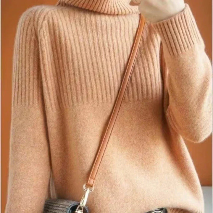 Womens Wool Crew Neck Sweater Soft Fit