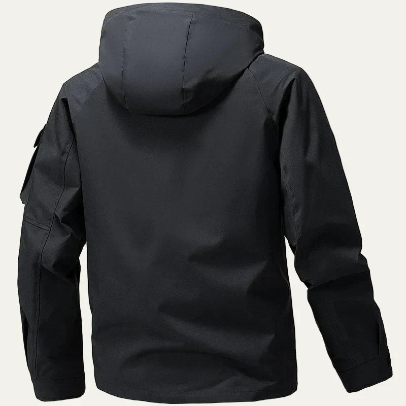 Mens Utility Jacket with Hood Weather Resistant