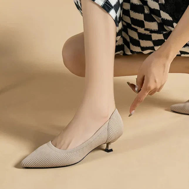 Womens Kitten Heel Pumps Classic Fit