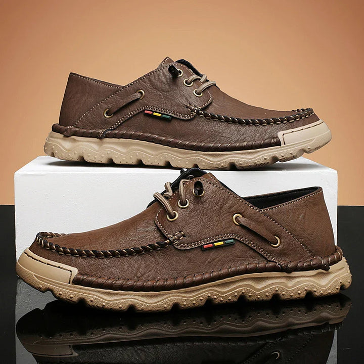 Mens Leather Shoes Genuine Leather Slip-On