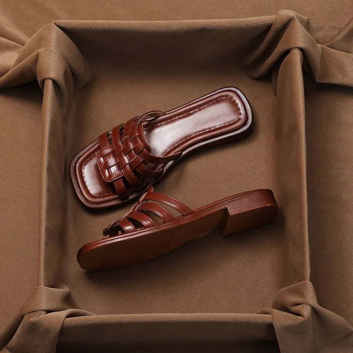 Womens Leather Flats Classic Fit